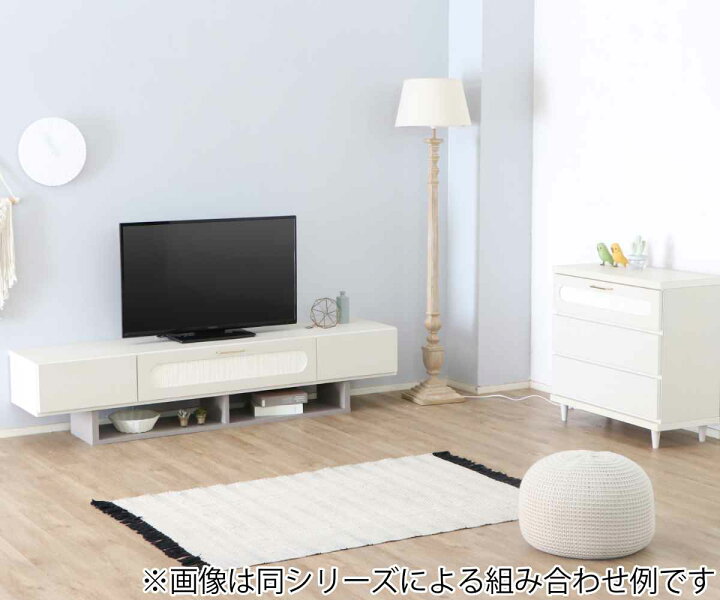 楽天市場】テレビ台 ローボード 北欧風 ミルキーホワイト 幅180cm 