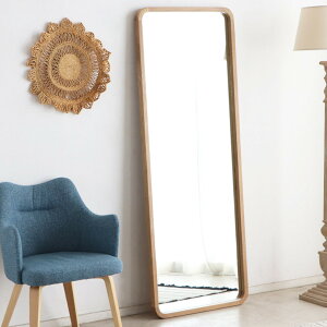 スタンドミラー 全身 60×160cm ハウタ スタイルミラー ( 大型 姿見 ミラー 鏡 全身鏡 立て掛け オーク 木枠 木製フレーム 長方形 四角 完成品 )