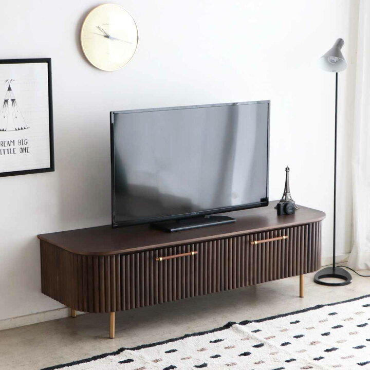 楽天市場】テレビ台 幅160cm 天然木 じゃばら風 ゴールド脚 （ ロペス 