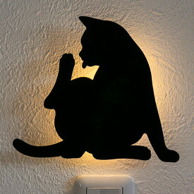 LEDライト Thats Light！ CAT WALL LIGHT けづくろい （ 足元灯 LED 猫 フット ライト ウォールライト ねこ おしゃれ センサーライト 屋内 電池式 ウォールステッカー 光る ネコ センサー 壁 キャット ）