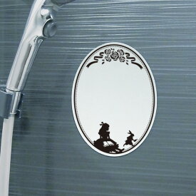 ミラー 不思議の国のアリス 丸形 ミラーステッカー ウォールミラー アクリル製 鏡 かがみ シール 壁 （ アクリルミラー ミラーシート ミラーシール アリス 貼る ステッカーミラー シールミラー 玄関 トイレ お風呂 軽い 防水 貼る鏡 ）