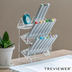 セットアップスタンド トレビュアー トレース台専用 アクリル製 TREVIEWER （ スタンド 日本製 収納 卓上 透明 クリア カスタマイズ 組合せ 3段 収納スタンド 台 アクリル おしゃれ ）