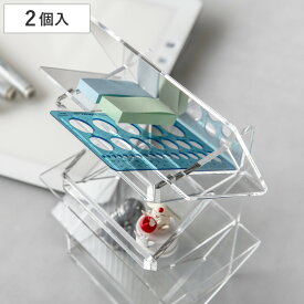 2wayパーツ 2個入り トレビュアー トレース台専用 アクリル製 TREVIEWER （ セットアップスタンド専用 パーツ オプション 部品 差し込み式 収納 アクリル 日本製 透明 クリア 簡易テーブル ディスプレイ台 おしゃれ ）