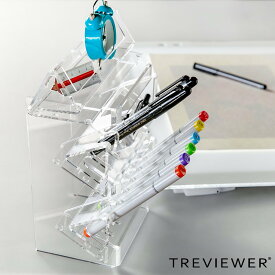 ペンスタンドセットアップ（3種） トレビュアー トレース台専用 アクリル製 TREVIEWER （ スタンド ペンスタンド ペン＆トレースタンド トレースタンド セット アクリル 日本製 透明 クリア 収納 卓上 漫画 イラスト 画材道具 ）