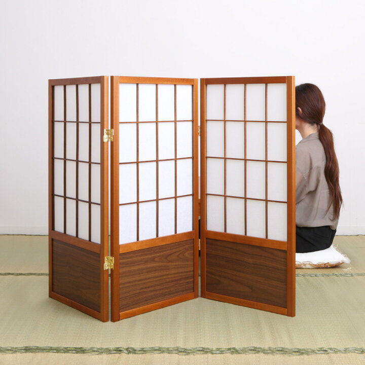 楽天市場】衝立 和風衝立 あずきS 3連 高さ90cm （ 送料無料 間仕切り 