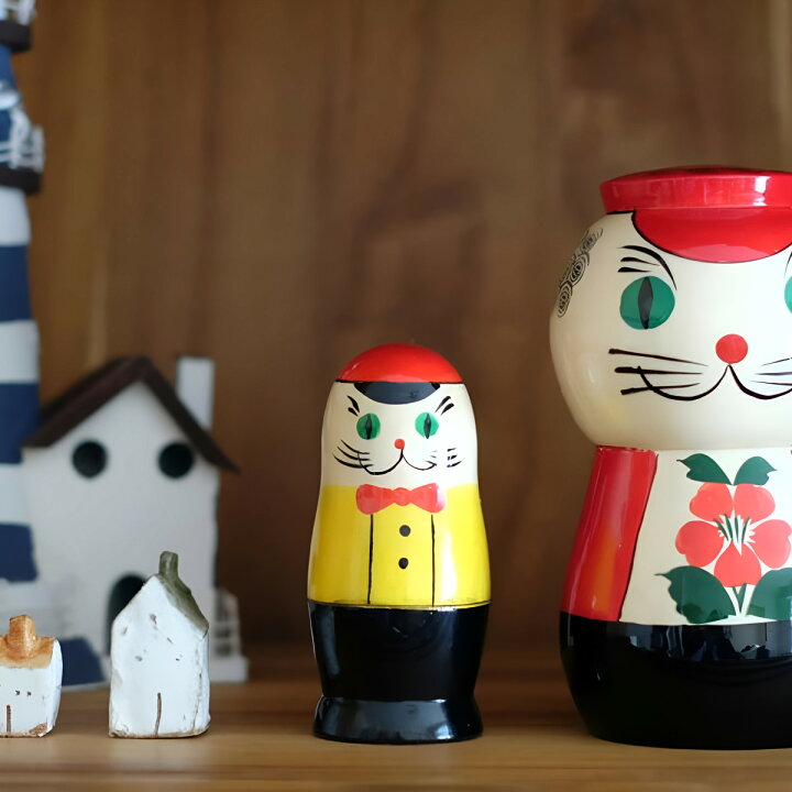 楽天市場】マトリョーシカ Semyon cat Matyoshka Black 5pcs （ セ 