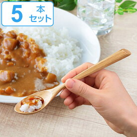 スプーン 19cm 栗の木 天然木 カトラリー 同色5本セット （ 木製 デザートスプーン 木 ウッドカトラリー 和食器 栗 テーブルスプーン モダン カレースプーン ）