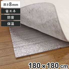 保温シート アルミシート 2畳用 超厚手 180×180cm 床 （ 厚手 防寒 断熱シート 2畳 省エネ 保温マット アルミマット 断熱 カーペット 防音 180×90cm 2枚セット 二畳 ホットカーペット 断熱マット 保温 冷気 厚さ8mm ）