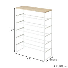 シューズラック天板付き6段タワーtower