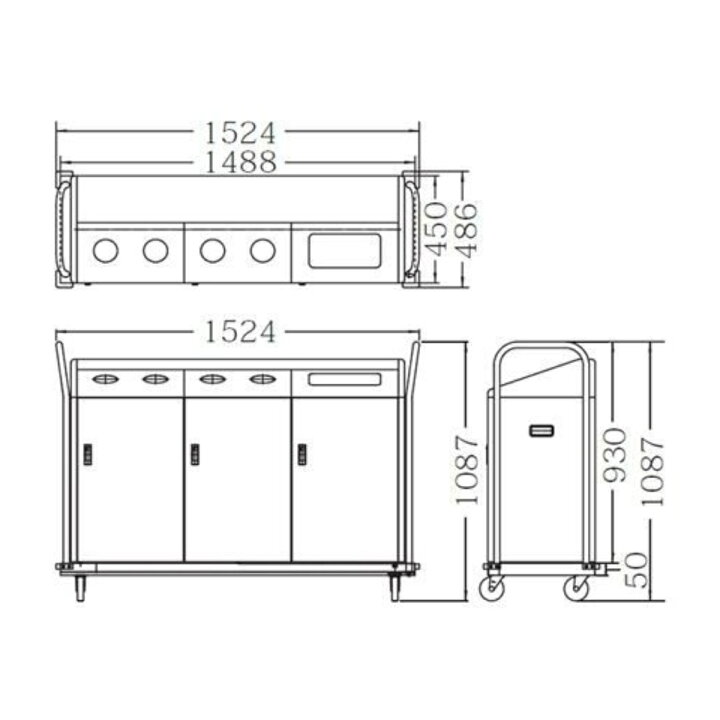 楽天市場】屋内用リサイクルボックス RBK-500TRP 1段キャリー ( 法人限定 送料無料 ゴミ箱 キャリー ヤマザキ ダストボックス 山崎産業 ) : リビングート 楽天市場店