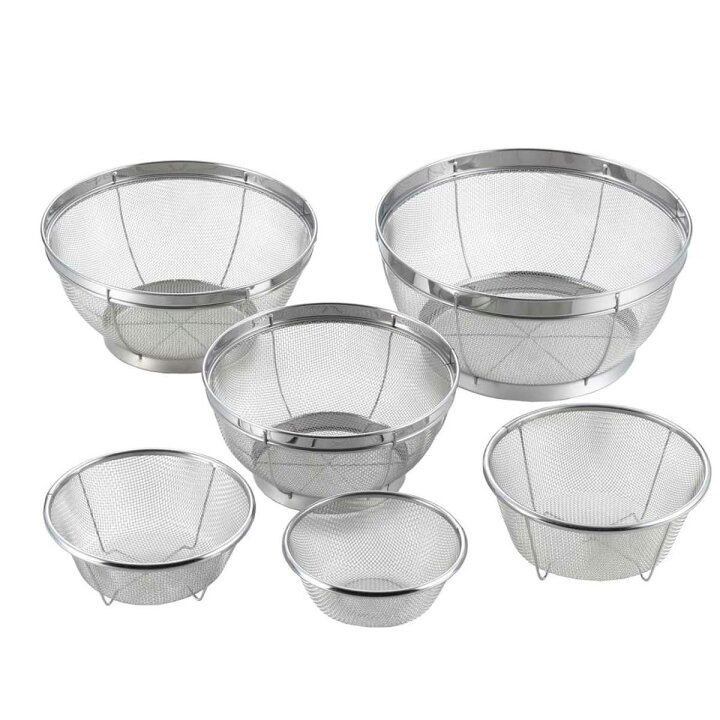 楽天市場】ザル6点セット13cm 15cm 16.5cm 19cm 22cm 25cm 郷技 