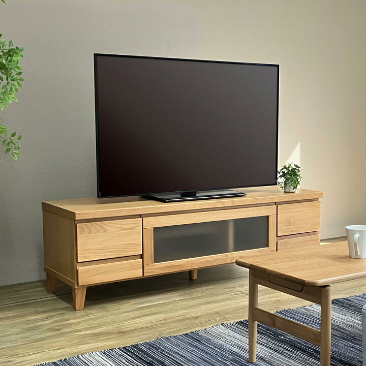 楽天市場】テレビ台 幅134.5cm ローボード アルダー材前板 Pluma （ 開 