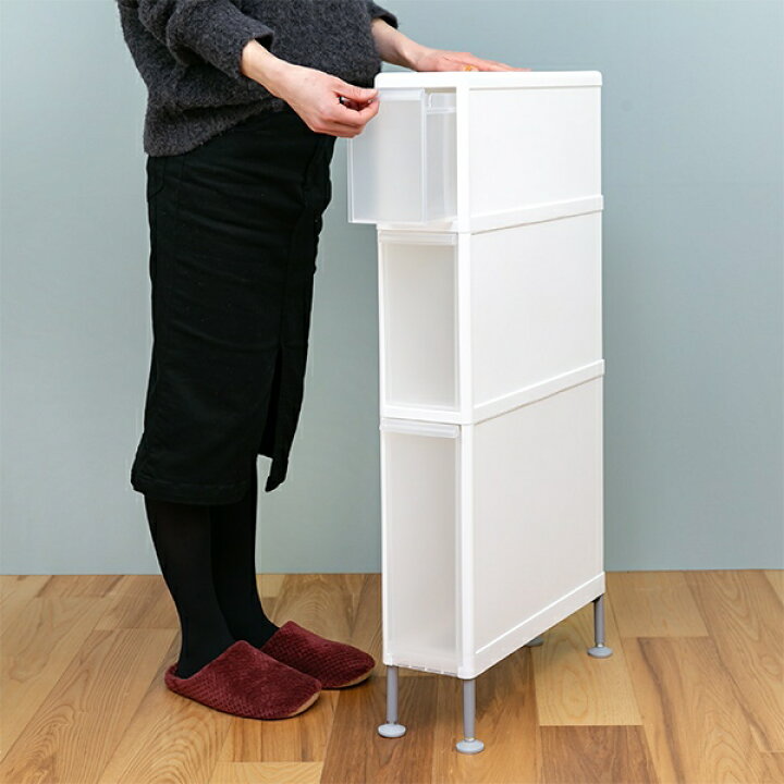 楽天市場 隙間収納 洗面所 段差をまたげる隙間ストッカー 3段 幅14cm クリア 送料無料 隙間 収納 洗濯機横 すきま収納 洗濯機 キッチン ランドリー収納 15cm ランドリー スリム ストッカー 引出し トイレ トイレ収納 10cm リビングート 楽天市場店