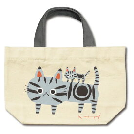 ランチバッグ 糸井忠晴 コットンランチバッグ 親子 （ ネコ トートバッグ 帆布トートバッグ 弁当袋 お弁当袋 お弁当入れ ランチトートバッグ お弁当バッグ キャンバス バッグ 手提げ 買い物 お弁当 弁当 ）