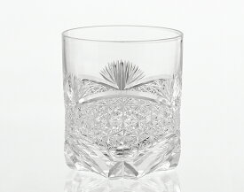名入れグラス 代引き不可 カガミクリスタル KAGAMI CRYSTAL 江戸切子 タンブラーグラス ロックグラス T429-2021 (笹っ葉に菊つなぎ 紋）レリーフ料込み グラス名入れ木箱入り
