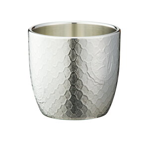 大阪錫器 和酒器 ぐい呑み 鯛網 白 tai-w 55ml 桐箱入り 2個のご注文でペア箱入りも可能です。(色違いでも可能) ラッピング・メッセージカード無料