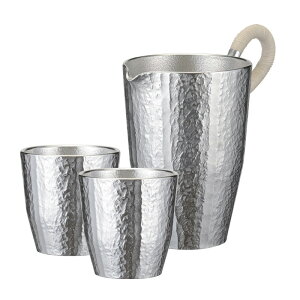 名入れ可能 大阪錫器 酒器セット 煌 チロリ+ぐい呑み2個 sy-kr 桐箱入り ラッピング・メッセージカード無料