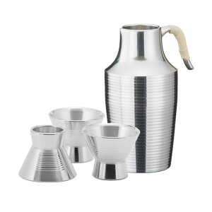 名入れ可能 大阪錫器 小酒器セット 肩反(足付猪口) チロリ(千呂利)+猪口(3個) ssy-ks-a 桐箱入り ラッピング・メッセージカード無料