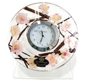 ドリームクロック 置き時計 サクラ 桜 直径約11cm×高さ4cm CDD7202CL