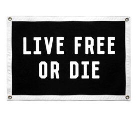 OXFORD PENNANT LIVE FREE OR DIE Camp Flag オックスフォードペナント フラッグ バナー MADE IN USA アメリカ製 旗 タペストリー