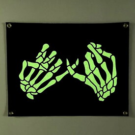 OXFORD PENNANT Skeleton Pinky Swear Camp Flag オックスフォードペナント フラッグ バナー MADE IN USA アメリカ製 旗 タペストリー