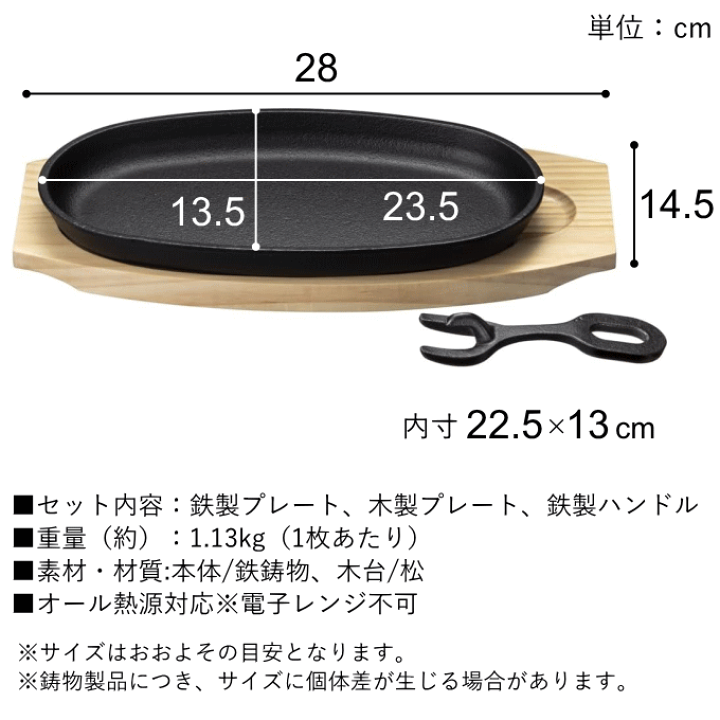 楽天市場】ステーキ皿 鉄板 プレート 2枚組 鉄鋳物 鉄製 IH対応