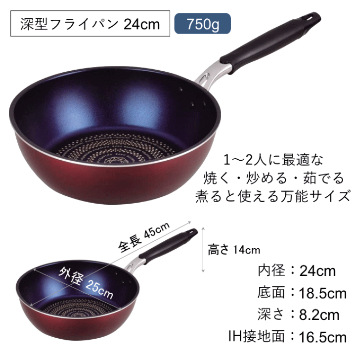 NIN  NIN  スイスダイヤモンド24cm深型フライパン フライパン・鉄板,スイス製フライパン | 西沢金物, にこにこキッチン
