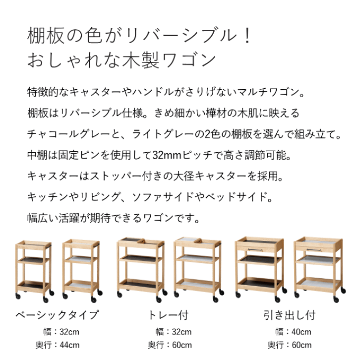 新品未使用品　オフィスワゴン TORE-3H 弘益 木製ワゴン トーレワゴン tore-3h_01.jpg
