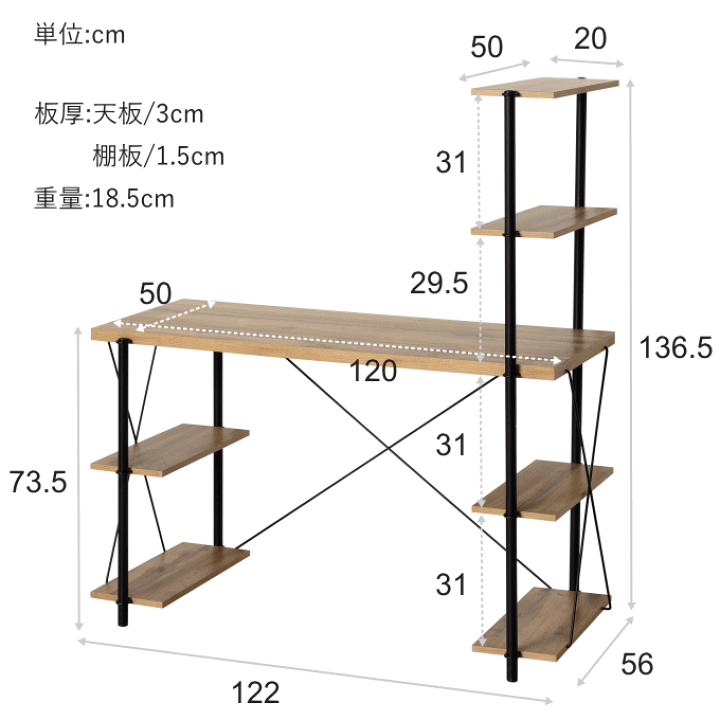 楽天市場】【本日ポイント5倍】パソコンデスク ラック付きデスク 楽天市場】【本日ポイント5倍】パソコンデスク ラック付きデスク