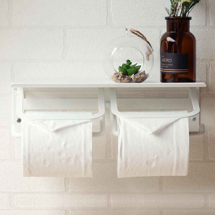 楽天市場】トイレットペーパーホルダー ダブル 2連 アイアン アベル