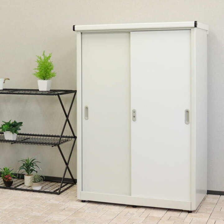 楽天市場】物置 おしゃれ 屋外 大型 大容量 スチール 収納庫 スリム 庭 