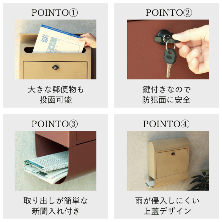 楽天市場】【本日P5倍】郵便ポスト 壁掛けポスト ポスト 壁掛け