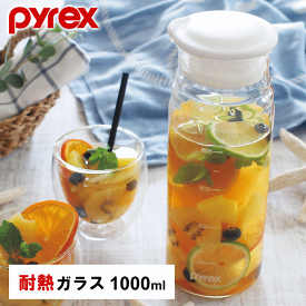 【全品ポイントUP】冷水筒 耐熱 スリム 麦茶ポット 耐熱ガラス 1000ml ピッチャー 冷水 容器 ガラス 冷水ポット スリムジャグ 食洗機 洗いやすい 目盛付き パッキン 水差し 食洗機対応 冷茶ポット ウォーターピッチャー 麦茶 ポット