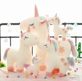 ユニコーン ぬいぐるみ アニマル 抱き枕 大きい 動物 寝顔 クッション おもちゃ 玩具 かわいい ゆるかわ 癒し系 置物 やわらかい 手触り 気持ちいい インテリア お誕生日 クリスマス プレゼント 子供