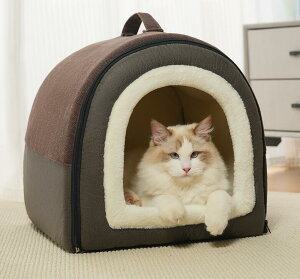 ペットベッド 猫 ペット ベッド ドームハウス ペットベッド ドーム型 ベッド ドーム ハウス ペットテント クッション付き ペット用寝袋 ペット用品 保温防寒 洗える 寒さ対策 滑り止め 快適
