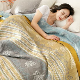 ガーゼケット シングル 5重 ガーゼタオル 夏 夏布団 洗える 掛布団 掛け布団 肌掛け布団 肌掛けふとん 丸洗いOK ガーゼ ケット コットン 150x200cm/200*230cm 毛布 ブランケット 掛け毛布 大判 冷房対策 タオルケット マルチカバー ソファーカバー 四季兼用
