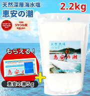 【サンプルプレゼント中！】 恵安の潮 2.2kg 送料無料 ミネラル 恵安の塩 天日塩 塩 けいあん けいあんの…