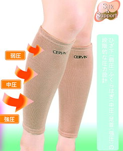 メール便送料無料 セルヴァン シルクサポーターふくらはぎ用 2枚組