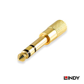 LINDY 6.3mm to 3.5mm ステレオ オーディオ オス/メス 変換プラグ 変換アダプタ 高音質 オーディオコネクタ 金メッキ加工 抗酸化 耐久性強化 亜鉛合金シェル ヘッドホン アンプ ミキサー ギター 電子ピアノ 接続用 コンパクト 軽量 音楽機材 ヘッドホン アンプ スピーカー