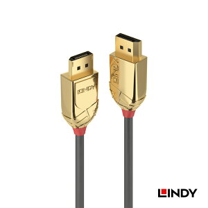 LINDY 5m 7.5m 10m GOLD LINE DisplayPort 1.2P[u 4K 60Hz 2K 144Hz 1080p 240Hz HBR2 17.28Gbps ] ` _f 24AWG x3wV[h 24kbL[q VF O[PVCV[X tH