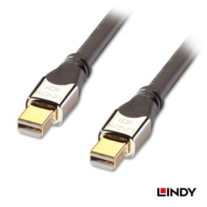 LINDY CROMO LINE 0.5m 1m 2m 3m 5m Mini DisplayPortP[u DisplayPort 1.2 ATCF؎擾i 4K@60Hz̒𑜓xo͂ɑΉ őFull HD 240HzɑΉ