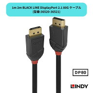 LINDY BLACK LINE 1m 2m 3m DisplayPort 2.1 1.2ケーブル ディスプレイポート 80G 80Gbps 超高速 ゲーミ…