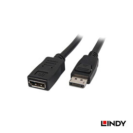 【在庫処分セール】LINDY 1m DisplayPort 1.1a HD 1080p 延長ケーブル 1.1a規格準拠 フルHD 1080p 1600p 2560x1600 高速映像伝送 金メッキコネクタ 高解像度PCモニター ブラック パソコン ノートPC デスクトップ グラフィックボード ワークステーション ディスプレイ
