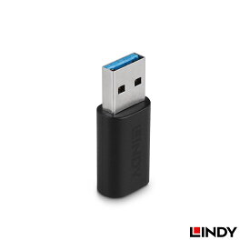 LINDY USB3.2 Gen2 Type-A to Type-C オス/メス 変換アダプタ 高速10Gbps 下位互換USB3.1/3.0/2.0/1.1 ブラック TPEシェル 金メッキ接点 高耐久リン銅導体 ノートPC スマホ タブレット 外付けHDD SSD 周辺機器 ケーブル変換 USB Type-A オス / Type-C メス 変換コネクタ