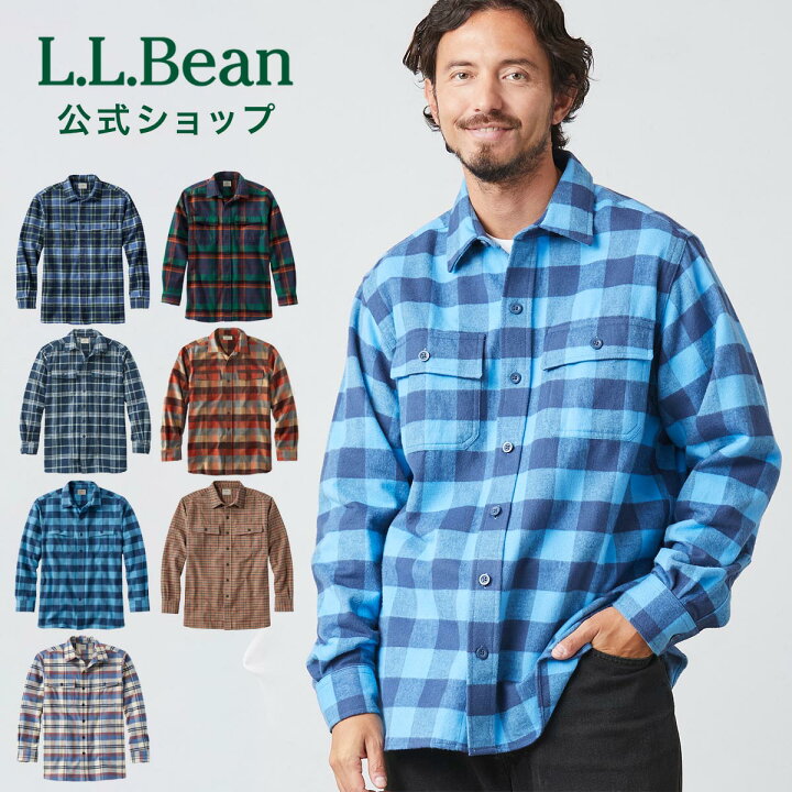 L.L.Bean チェック ネルシャツ ライトネル 好配色 フランネルシャツ 