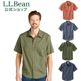 【公式】エルエルビーン レイクウォッシュ キャンプ シャツ 半袖 半袖シャツ シャツ カジュアルシャツ メンズ アウトドア ブランド ゆったり 軽量 通気 ストレッチ スプレッドカラー L.L.Bean LLBean l.l.bean llbean llビーン llbeen