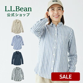 【クーポンでさらに10%オフ】【SALE10%OFF】【公式】エルエルビーン プレミアム ウォッシャブル リネン シャツ チュニック マイクロストライプ リネンシャツ 長袖シャツ ウィメンズ レディース アウトドア ブランド L.L.Bean LLBean L.L.Bean llbean llビーン