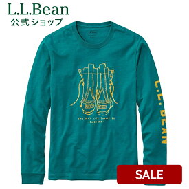 【クーポンでさらに10%オフ】【SALE10%OFF】【公式】エルエルビーン レイクウォッシュ オーガニック コットン グラフィック ティ シャツ Tシャツ カットソー ロンT メンズ アウトドア ブランド 長袖 クルーネッ L.L.Bean LLBean L.L.Bean llbean llビーン