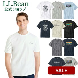 【SALE10%OFF】【公式】エルエルビーン ケアフリー アンシュリンカブル ティ グラフィック 2 Tシャツ メンズ アウトドア ブランド 半袖 綿100% プリント バックプリント ロゴ 防縮 防シワ L.L.Bean LLBean L.L.Bean llbean llビーン