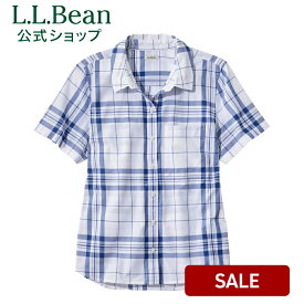 【SALE10%OFF】【公式】エルエルビーン オーガニック クラシック コットン シャツ 半袖 プラッドシャツ 半袖シャツ ブラウス ウィメンズ レディース アウトドア ブランド ゆったり L.L.Bean LLBean L.L.Bean llbean llビーン